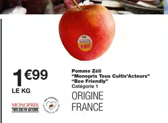 Monoprix Pomme Zéli offre