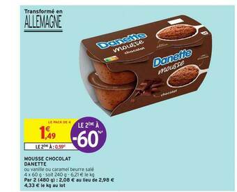 Intermarché Mousse Chocolat Danette offre
