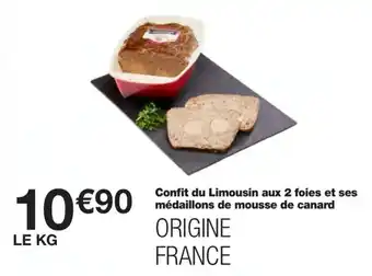 Monoprix Confit du Limousin aux 2 foies et ses offre