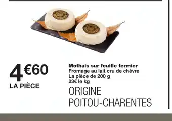 Mothais sur feuille fermier