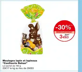 Monoprix Moulages lapin et lapinous offre