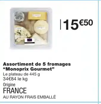 Monoprix Assortiment de fromages offre