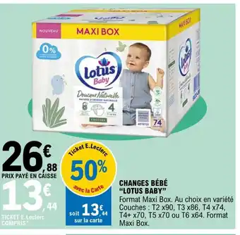 E.Leclerc Changes Bebe Lotus Baby offre