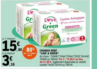 E.Leclerc Changes bébé Love & Green offre