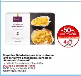 Monoprix Coquilles Saint-Jacques à la bretonne offre