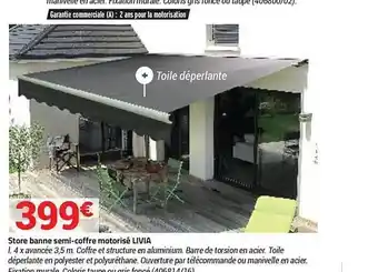 Store Banne Semi-coffre Motorisé Livia