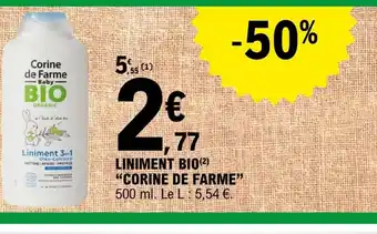 E.Leclerc Liniment Bio Corine de Farme offre