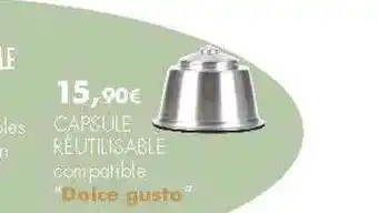 E.Leclerc Capsule Réutilisable Compatible Dolce Gusto offre