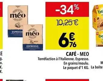 Supeco Café Meo offre