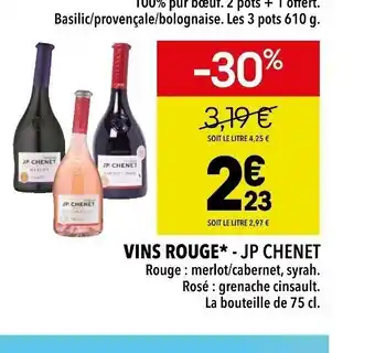 Supeco Vins rouge JP Chenet offre