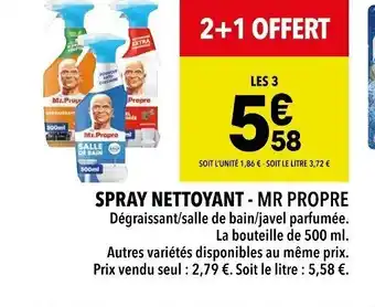 Supeco Spray Nettoyant Mr Propre offre