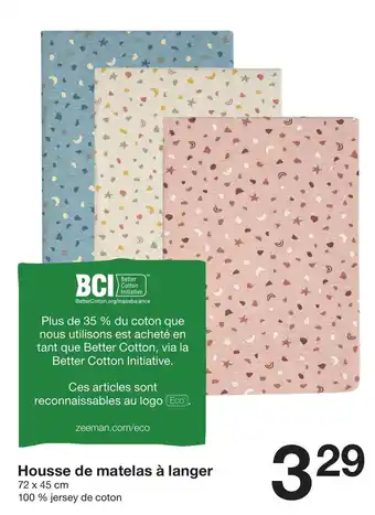 Zeeman Housse De Matelas à Langer offre