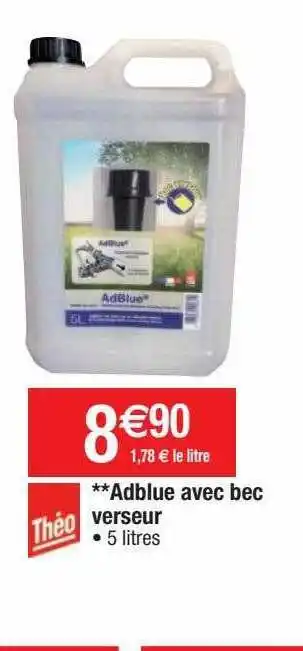 Cora x Carrefour Adblue avec bec verseur théo offre