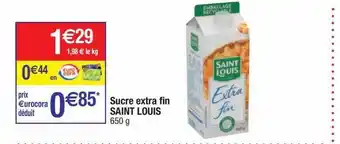 Cora x Carrefour Sucre extra fin saint louis offre