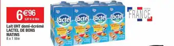 Cora x Carrefour Lait uht demi-écrémé lactel de bons matins offre