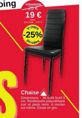 KREABEL Chaise offre