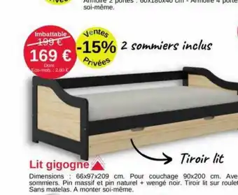 KREABEL Lit gigogne offre