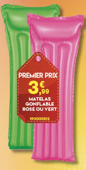 Maxi Bazar Matelas Gonflable Rose Ou Vert offre