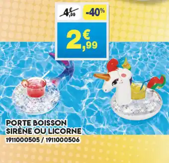 Maxi Bazar Porte Boisson Sirène Ou Licorne offre