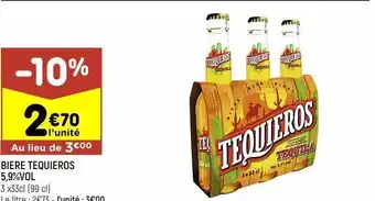 Leader Price Bière tequieros offre