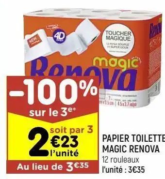 Leader Price Papier toilette renova offre