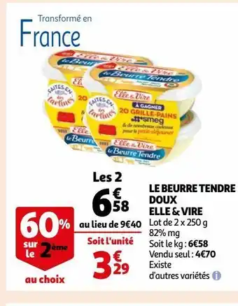 Auchan Supermarché Beurre elle & vire offre