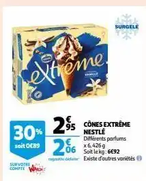 Auchan Supermarché Cônes extrême nestlé offre