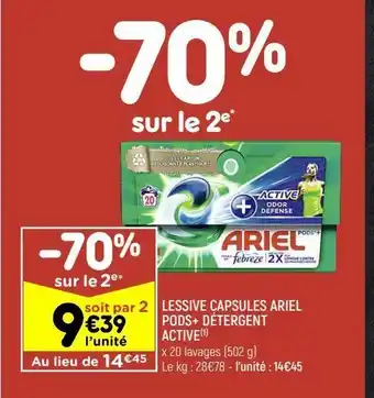 Leader Price Lessive en capsules ariel offre