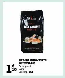 Auchan Supermarché Riz pour sushi crystal rice wei ming offre
