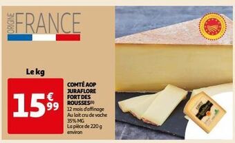 Auchan Supermarché Comté aop juraflore fort des rousses(1) offre