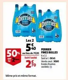 Auchan Supermarché Perrier fines bulles offre