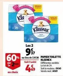Auchan Supermarché Papier toilette kleenex offre