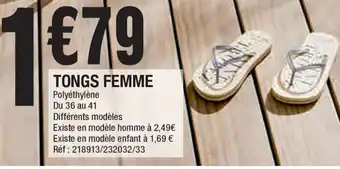 La Foir'Fouille Tongs Femme offre