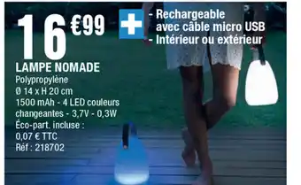 La Foir'Fouille Lampe Nomade offre