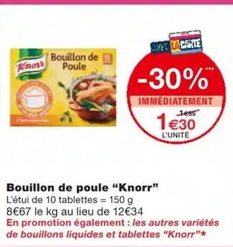 Monoprix Bouillon de poule Knorr offre