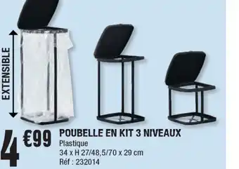 La Foir'Fouille Poubelle En Kit 3 Niveaux offre