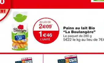 Monoprix Pains au lait Bio offre