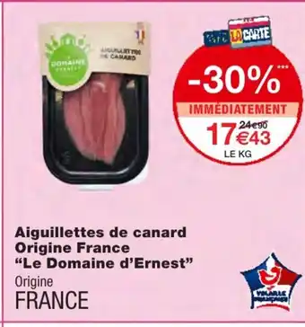 Monoprix Aiguillettes de canard Origine France offre