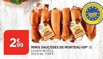 Bi1 Minis Saucisses de Morteau IGP offre