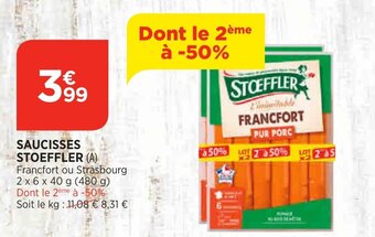 Bi1 Saucisses Stoeffler offre