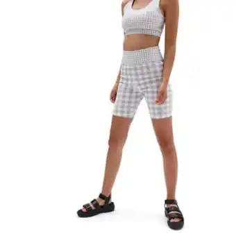 Mixed up gingham legging short languid lavender