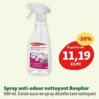 Maxi Zoo Spray Anti-Odeur Nettoyant Beaphar offre