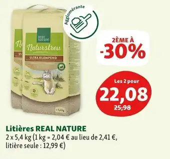 Maxi Zoo Litière Real Nature offre