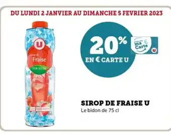U Express Sirop De Fraise U offre