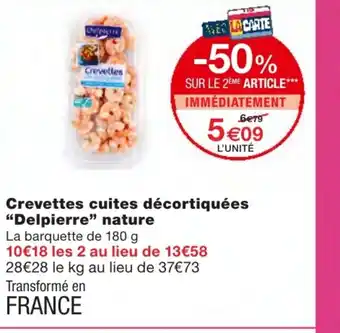 Monoprix Crevettes cuites décortiquées offre
