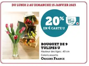 U Express Bouque De 9 Tulipes U offre