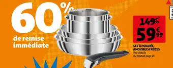 Auchan Set A Poignee Amonvible 6 Pieces offre