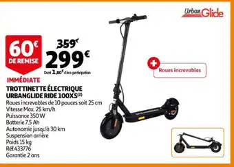 Auchan Trottinette Électrique Urbanglide Ride 100XS offre