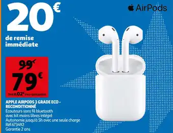 Auchan Apple Airpods 1 Grade Eco-Reconditionnè offre