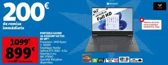 Auchan Portable Gamer 16-E0305NF Victus BY HP offre